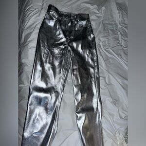 Abercrombie & Fitch Metallic Silver Boot Cut Jeans
